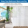 Jinsion Shower Curtain Anti Mould Semi Clear Washable Bathroom Curtains