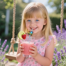 24Pcs 24 Construction Party Favors Straws Garbage Truck for Construction Transportation Theme Goodie Bags Birthday Decorations Party Supplies Gift