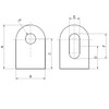 Cosch Edelstahl Welding Tab / Anchor Plate 30 x 20