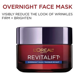  L'Oreal Paris Revitalift Triple Power Anti-Aging Overnight Mask, Pro Retinol, Hyaluronic Acid & Vitamin C, Reduce Wrinkles 1.7 Oz