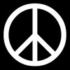 CafePress White Peace Sign Round Car Magnet, Magnetic Bumper Display