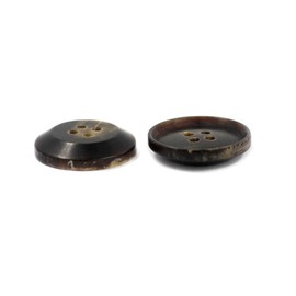 Bezelry Dark Brown Genuine Horn Blazer Button Set. 4 Pcs of 23mm, 8 Pcs of 15mm