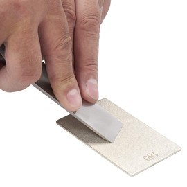 Trend 3-Inch Double-Sided Diamond Sharpening Stone, 180 & 300 Grit, Credit Card Sized Honing Stone with Storage Wallet, DWS/CC/CX