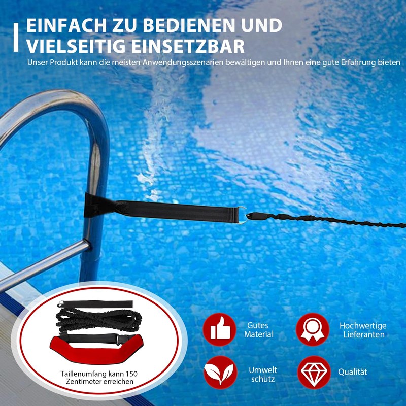 Swimming Belt for Pool 3.6 m Swimming Trainer, Adjustable Swimming