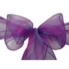 Organza Chair Sashes Wider Fuller Cover Party Decoration (Purple, 10Pcs)