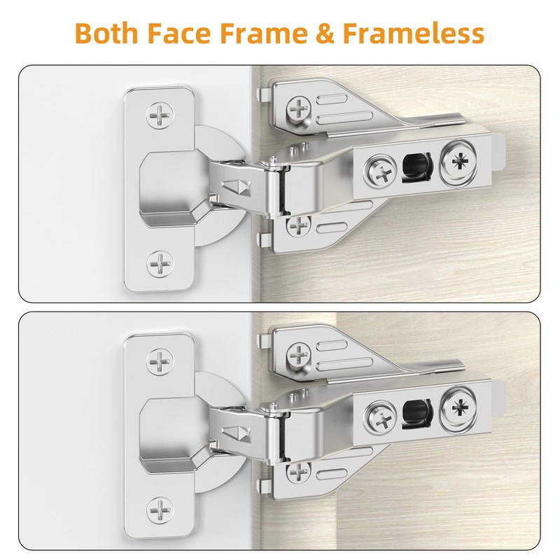 Chibery 50 Pack Half Overlay 3D Soft Close Concealed Hinge