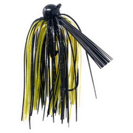 Reaction Tackle Tungsten Football Jig for Bass Fishing - 1/4 oz Green Pumpkin/Black
