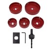 8 Piece Set Hole Saw Center Drill Bit Cutting Hole