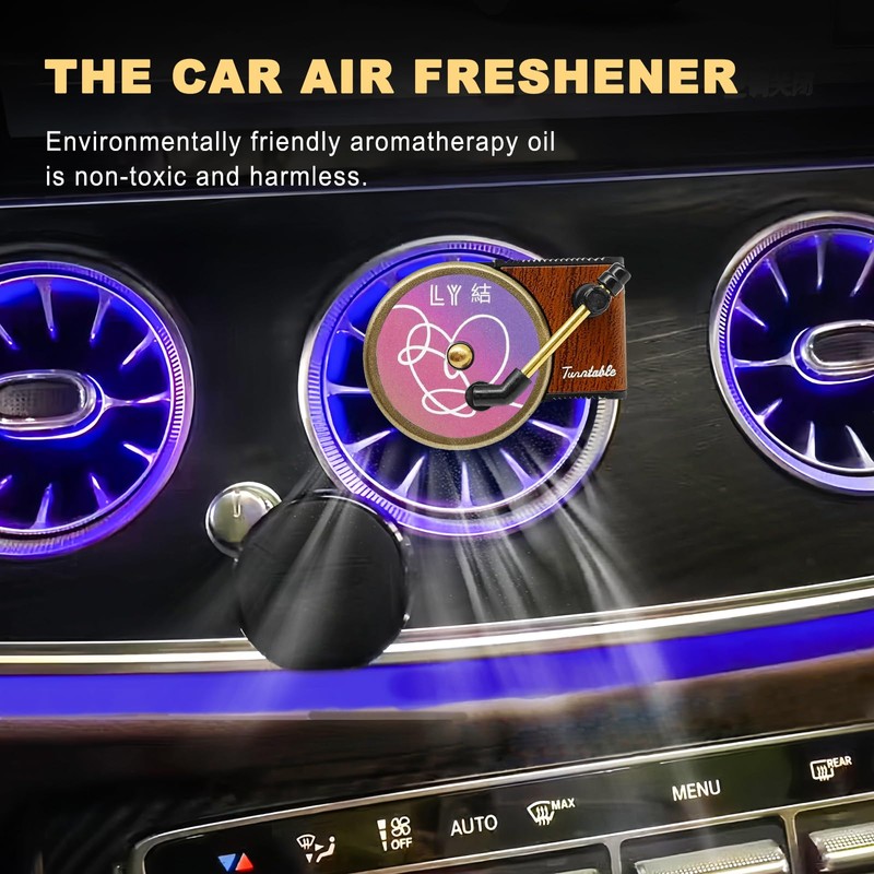 ZOKYUYS Record Player Air Freshener Car Vent Clip - Retro