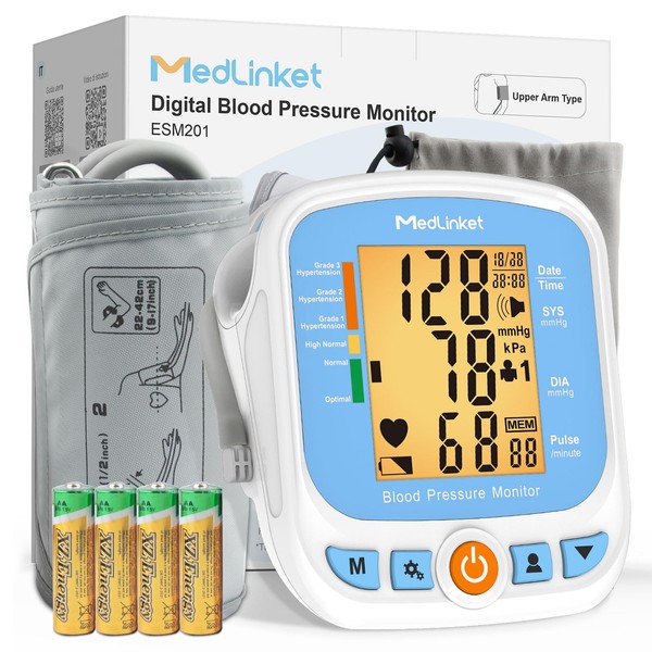 MED LINKET ESM201 Electric Blood Pressure Monitors for Home Use,