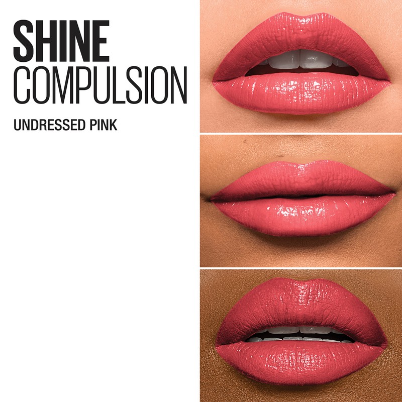 Maybelline New York Color Sensational Shine Compulsion Lipstick Makeup, Undressed