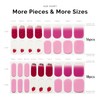 NAILOG Semi-hardened Gel Nail Stickers (34 Pieces), Long Lasting, Salon