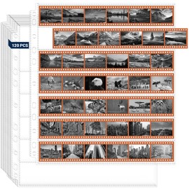 ENPOINT 35mm Film Holder 135-7, Pack of 120 Acid Free Film Negative Sleeves, 35mm Negative Sleeves for Film Negative Storage, Up to 5040 Frames