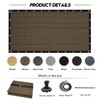 Sunocity 90% Sun Shade Cloth with Grommets, 8'X 20' Mocha