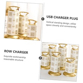 Tofficu Multipurpose Extension with USB Charging Ports Power Cord Overload Protection Compact Design for Home Office and Travel Use Supply