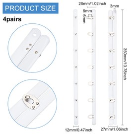 BENECREAT - 4 pares de corsés blanco, corsé de resorte de hierro de 13 pulgadas con gancho, cierre de ojo para coser y cerrar corsés de mujer, corsés de cintura