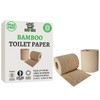 BOONBOO Bamboo Toilet Paper, 3-Ply Unbleached, 4 Rolls