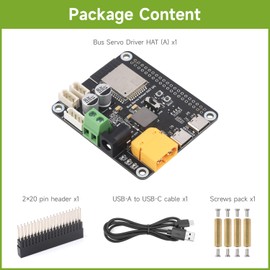 Waveshare Serial Bus Servo Driver HAT,Integrates ESP32 and Servo Control Circuit, Suitable for ST/RSBL Series Serial Bus Servos