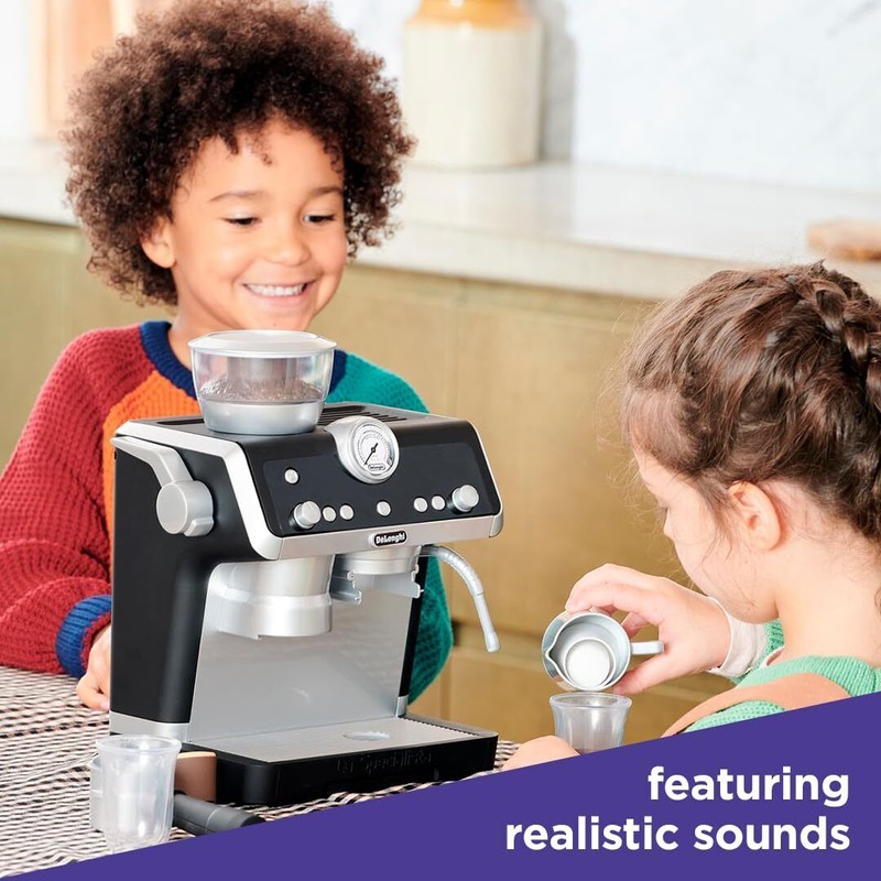 Casdon Pretend Play Coffee Machine Toy for Kids Barista Set