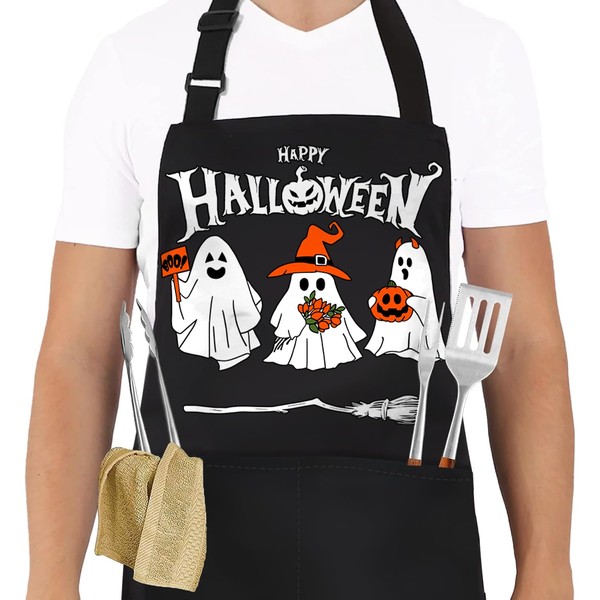 vnbsdwi Holiday Aprons for Men Women, Thanksgiving Halloween Fall Aprons