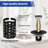 Universal Bathroom Sink Drain Strainer Hair Catcher Upgraded with Removable