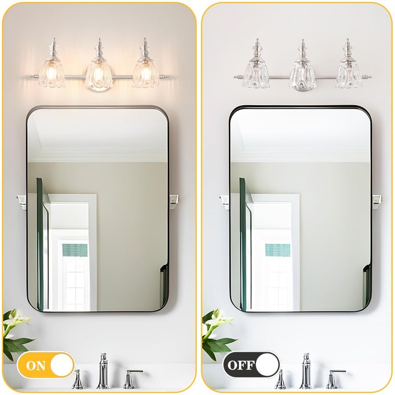 Ditoon Brushed Nickel Vanity Light, Antique Bathroom Vanity Light Over