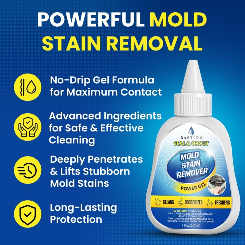 Bastion Mold Stain Remover Power Gel Cleaner for Front Loader