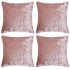 Red Rainbow Plain Crushed Velvet Cushion Covers Blush Pink Piped