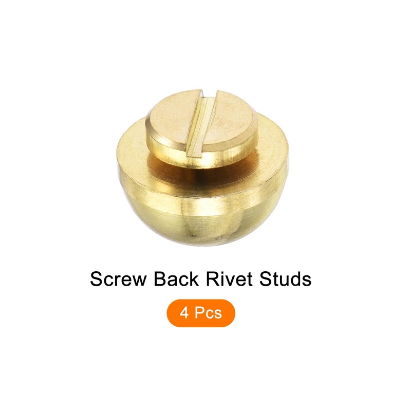 METALLIXITY Screw Back Stud Spike (12x7mm) 4pcs, Round Head Stud