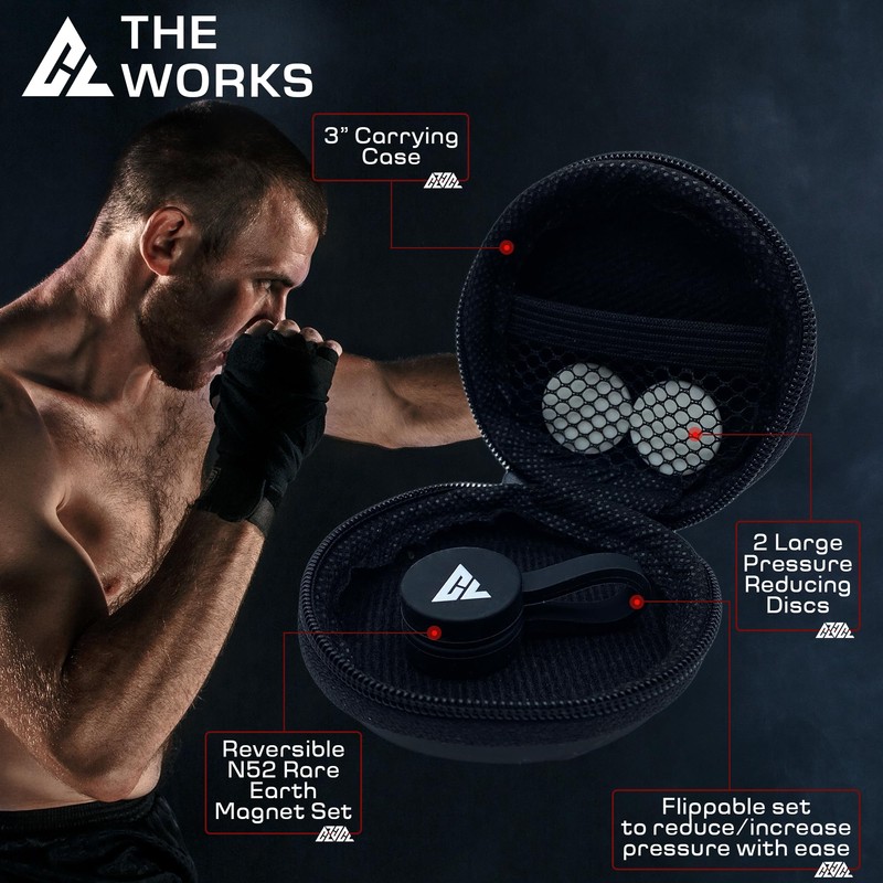 Reversible Cauliflower Ear Magnet Set + 2 Pressure Reducing Discs