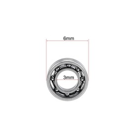 TOP-VIGOR 10Pcs MR63K Deep Groove Ball Bearings, Z2 3mm x 6mm x 2mmDouble Sealed Industrial Bearings, Chrome Steel Skateboard Bearings for Electrical Instrument Equipment