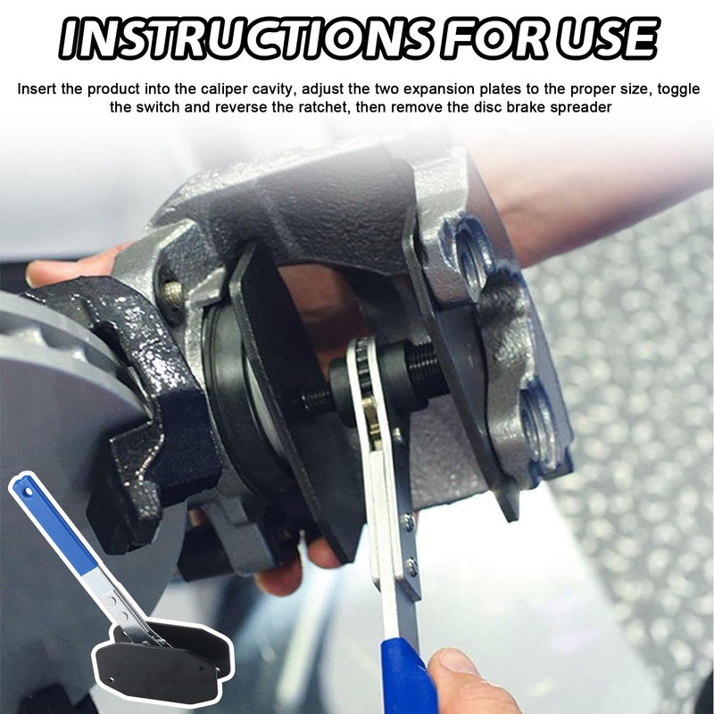 VBGURR Brake Caliper Ratchet Tool,Universal Car Ratcheting Caliper Piston Spreader