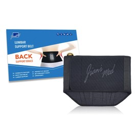 JianiMed 8” Lumbar Support Belt– Protetive Series, Back Brace, Back Pain, Sciatica, 4 Stays, Breathable, Daily Use, Taiwan Excellence 4XL/5XL