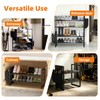 Shoe Rack with Side Pocket, Expandable 2-Tier Mesh Shoe Organizer