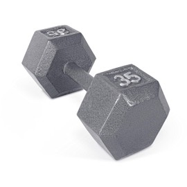 CAP Barbell Cast Iron Hex Dumbbell, Single, 35 lb