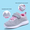 COODO - Zapatillas deportivas para niños y niñas, Negro/Rosado, 16