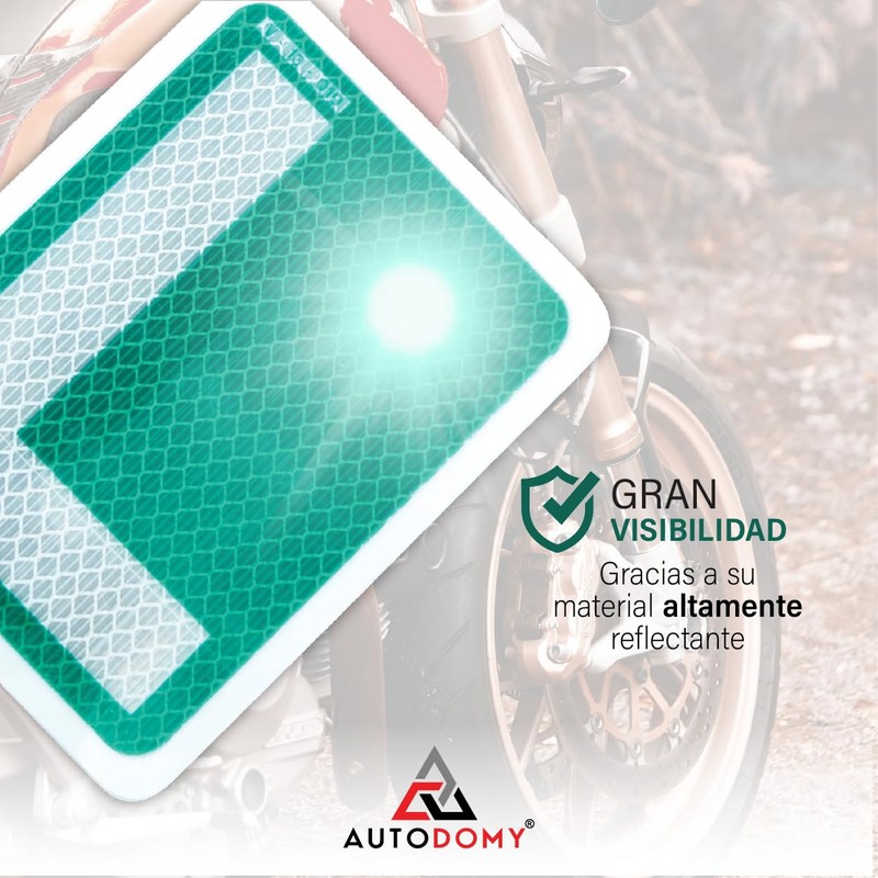 Autodomy Motorcycle Moped Reflective L Shield