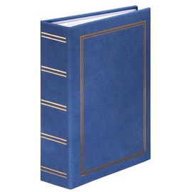 Hama Slip-in Album London 9 x 13 cm (Photo Album for 200 Photos in 9 x 13 cm Format Photo Book for Inserts) Blue