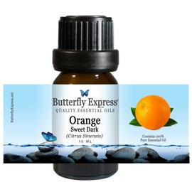 Orange Sweet Dark Essential Oil 10ml - 100% Pure - by Butterfly Express