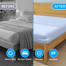 Lock Sheet Holders Keep Sheets Tight Heavy Duty Bed Sheet Holder Corner Fitted Sheet Straps Fit All Mattress Size Easy Installation (4pcs Grey)