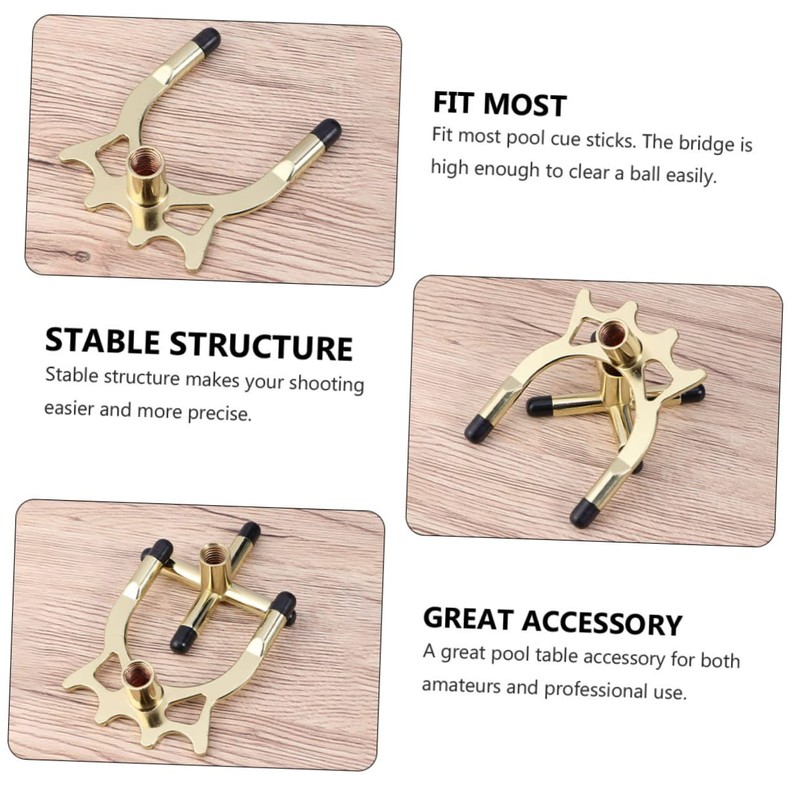 Sosoport Pool Bridge Head Accessory Snooker Stick Rack for Shots