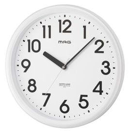 MAG W-781A WH-Z Wall Clock, Radio Clock, Analog, Rigel, Nighttime Second Hand Stop Function, White