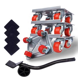 Furniture Dolly Sliders, Furniture Movers with 360° Rotation Wheels, Furniture Lifter Tool Set, Upgraded Carbon Steel Panel Dolly, Suitable for Moving Heavy Furniture, Appliances, Cabinet, Fridge