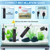 AQQA 1200W Aquarium Heater for 172-227 Gallon, Dual Quartz Submersible