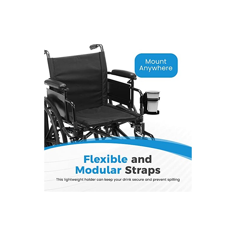 Mobility Cup Holder, Portable Drink Holder, for Walkers and Wheelchairs