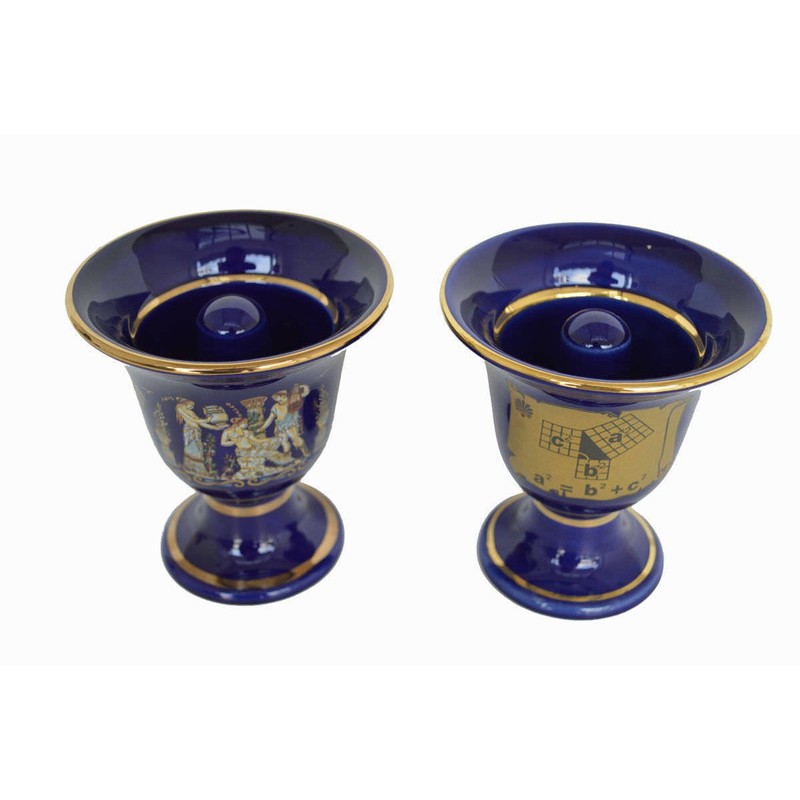 2 Items Pythagoras Cup Justice - Parthenonas Temple - Pythagorean