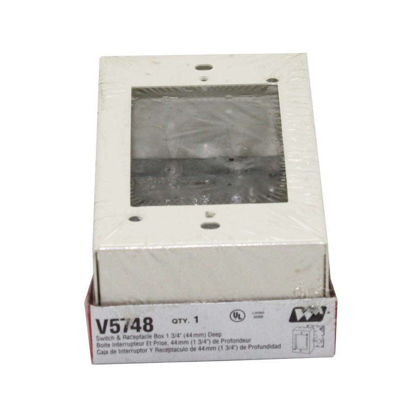 Wiremold V5748 Raceway Deep Switch & Receptacle Box (1 Gang)