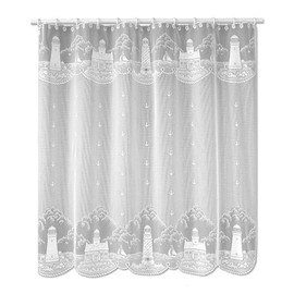 Lighthouse 72x72 Shower Curtain, White