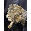 SHTWX 14" Golden Lion Sculpture Resin Collectible statue SHIPS LOCALLY!