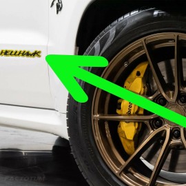 FMS Gear 1 HELLHAWK Emblem fits Door or Liftgate Jeep Trackhawk Grand Cherokee Badge